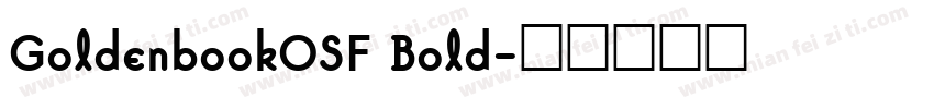 GoldenbookOSF Bold字体转换